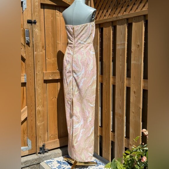 🆕 BRONX & BANCO 🧿 NWOT Dahlia Blush Multi Sequin Maxi Dress - Sz L US 8 - Picture 10 of 15